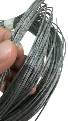 Cabo Aço Galvanizado Alma de Fibra 1/16 1,6mm 6x7- Por Metro