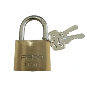 Cadeado de Latão PADO LT - 40mm 2 Chaves Não Enferruja LT40