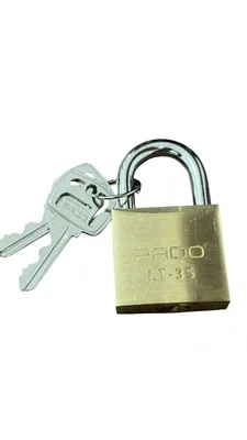 Cadeado de Latão PADO LT - 35mm 2 Chaves Não Enferruja LT35