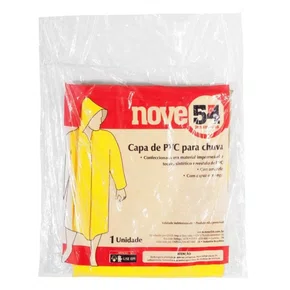 Capa Chuva Pvc Sem Forro Gg Amarela 954