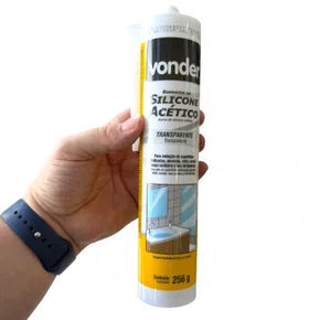 Borracha de Silicone Acético Transparente 256g VONDER