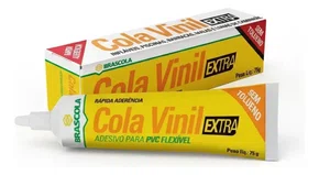 Cola Vinil Extra Adesivo para PVC Flexível 75gr BRASCOPLAST