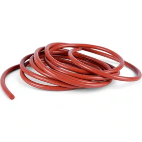 Cordão Borracha Silicone Vermelho  7mm - Em Metro