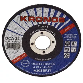 Disco Corte  4.1/2X1/8X7/8 Dca22 Kronos
