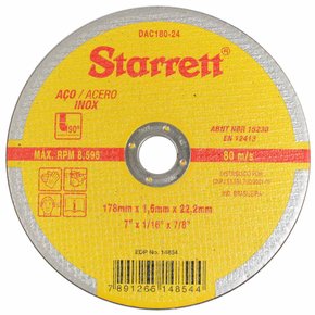 Disco de Corte 7X1,6MMX7/8 DAC180-24 STARRETT