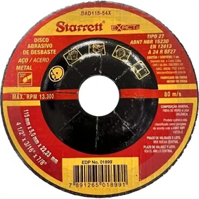 Disco Desbaste 4.1/2 X 3/16 X 7/8 Dad115-54X Starret