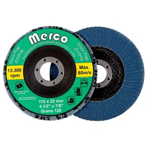 Disco Flap 4.1/2" GR-120 Zirconado MERCO - 1 peça