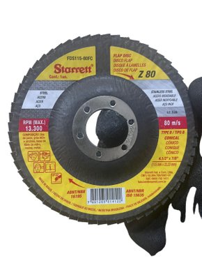 Disco FLAP para Metal 4.1/2 Grão 80 B Zirconado STARRET