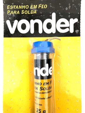 Estanho Fio 1,0Mm 63X37 Tubo 25Gr Vonder