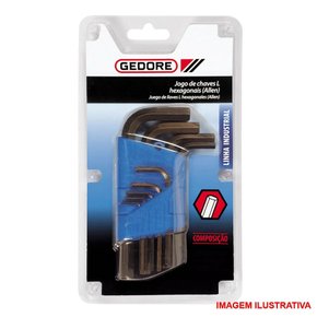 Jogo Chave Allen 1/16a3/8 42-9P GEDORE