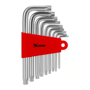 Jogo Chaves TORX Curtas Acetinado T10-T50 9pcs MTX