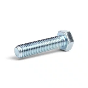 Kit 100 Parafuso Sextavado Zincado 3/16-24X1
