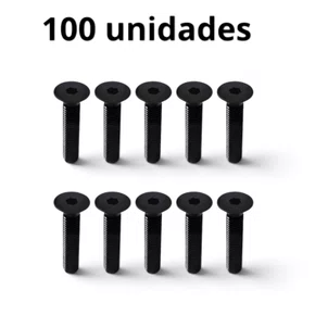 Kit 100 Parafusos Allen C/Chata 8x16mm A Liga
