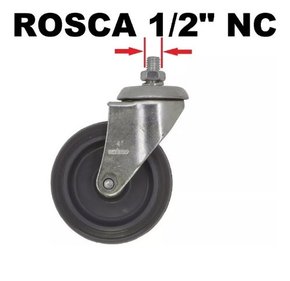 4 peças Rodízio Giratório Espiga 412 BP 260KG COLSON