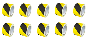 10 unidades de Fita Zebrada 70X200MT - KIT