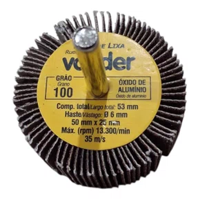 Mini Roda Lixa C/ Haste 50 X 25Mm Gr 100 Vonder