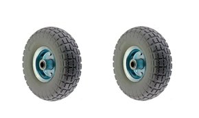 Par de Roda Maciça PU 3,5x4 150kg Eixo 7/8 Rolete Ajax