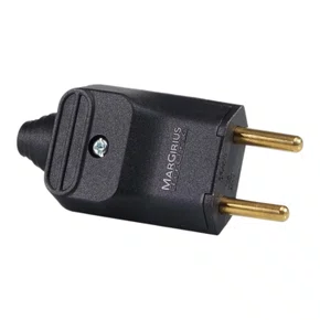 Plug Macho 10A 2P Preto Margirius