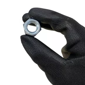 100 Porcas Sextavadas M8 8mm MA Zincado Branco ZB - KIT