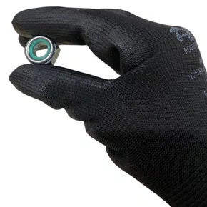 100 Porca Sextavada NC 1/4" Trava Alta Zincado Branco - KIT