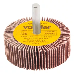 Roda Lixa Flap com Haste 50x25mm Grão 120 VONDER