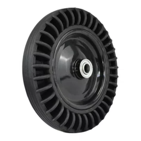 Roda Maciça 3,25x8 Eixo 25,6mm Rolamento Esfera Ajax
