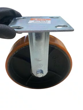 Rodízio Fixo Placa 82 FS PU AJAX 400Kg - 1 peça