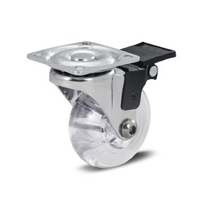 Rodízio Giratório Placa 1.3/8" Freio PVC Gel COLSON - 1 peça