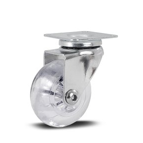 Rodízio Placa 1.3/8 Roda PVC Gel (Cristal) COLSON