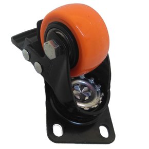 Rodízio Giratório Placa 1.5/8 PRETO Com Freio COLSON - 1pç