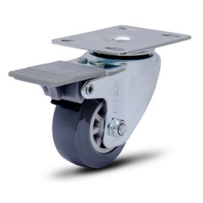 Rodízio Giratório Placa 210 BP CZ Com Freio 45KG COLSON