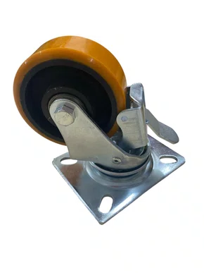 Rodízio Giratório Placa 414 Com Freio PFE 300KG COLSON