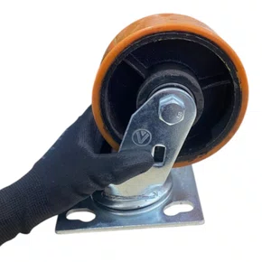 Rodizio Giratório Placa 52 GS PU E 400Kg 130X110 AJAX