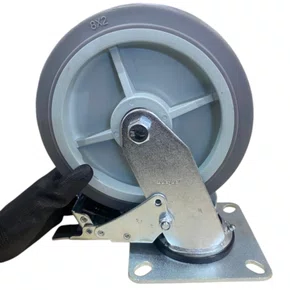 Rodízio Giratório Placa 82 TPR.E Freio 130X140 300Kg COLSON