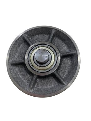 Roldana 100MM Ferro Raiada Canal V Com Pino Ferro Sul