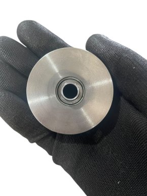 Roldana 60MM Ferro Maciça Canal V Com Bucha Ferro Sul