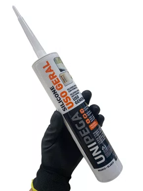 Silicone Acético Branco 280ml UNIPEGA Vedação Pias Box