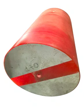 Tarugo de Poliuretano Vermelho 170X300mm 90 Shore A PU