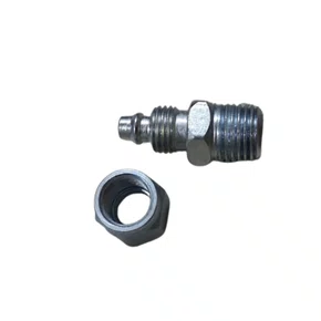Terminal Rodoar Para Mangueira Pu 8Mm Rosca Macho 1/4 Com Porca Metalfort