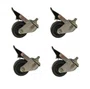Kit 4 Peças Rodízio Giratório Espiga 312 BP Freio