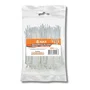 Kit 100 Abraçadeira Nylon 100X2,5Mm Branca Cj  Ajax