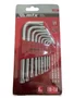 Jogo Chaves TORX Curtas Acetinado T10-T50 9pcs MTX