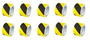 10 unidades de Fita Zebrada 70X200MT - KIT