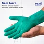 Luva Nitrilica Sem Forro Verde M Volk Ca 16314