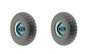 Par de Roda Maciça PU 3,5x4 150kg Eixo 7/8 Rolete Ajax