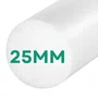 Barra Redonda Tarugo de  Poliacetal 25mm