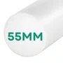 Barra Redonda Tarugo de  Poliacetal 55mm