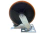 Rodizio Giratório Placa 82 Freio GS PU AJAX 400Kg - 1 peça
