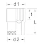 Soquete Estriado 20mm  1/2X20mm Robust