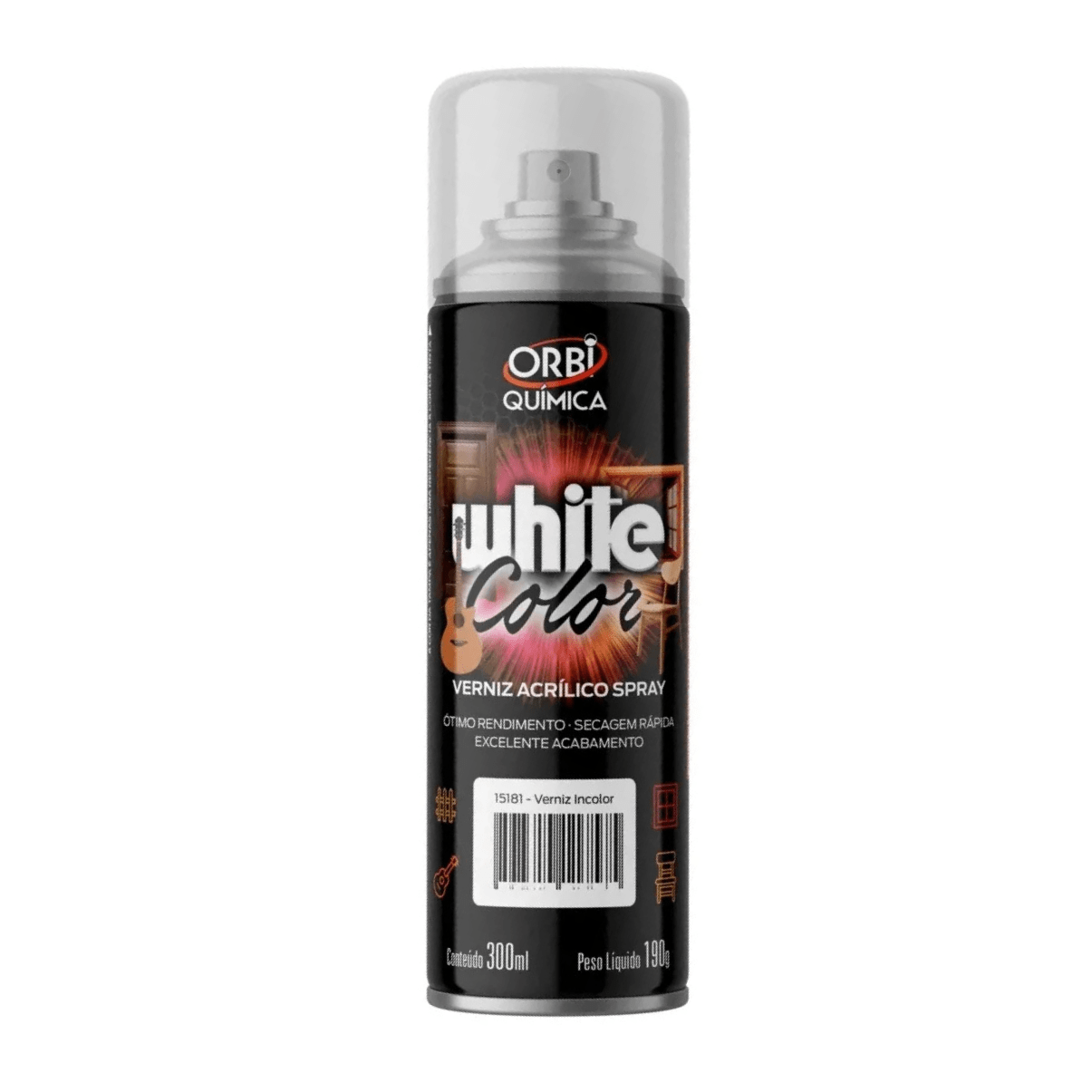 Verniz Acrilico Incolor Spray 300Ml Orbi